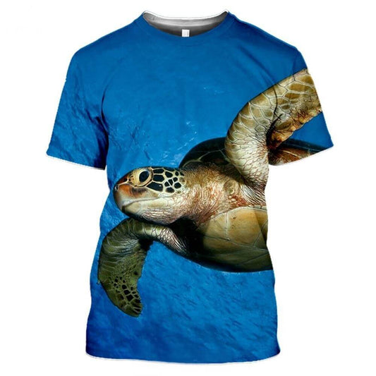 T Shirt Tortue modèle Fond Marin