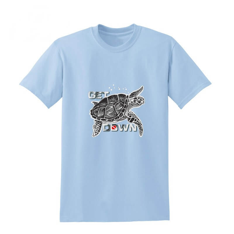 T Shirt Tortue modèle Get Down Bleu Clair