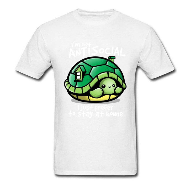 T Shirt Tortue modèle Humour Blanc