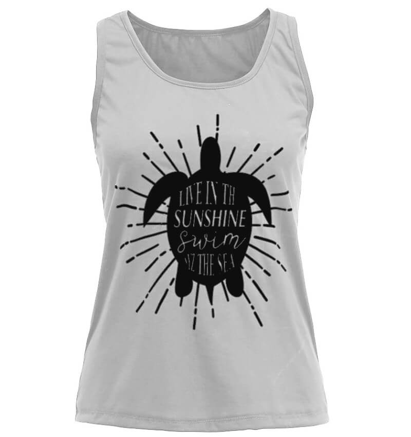 T Shirt Tortue modèle Sunshine Gris