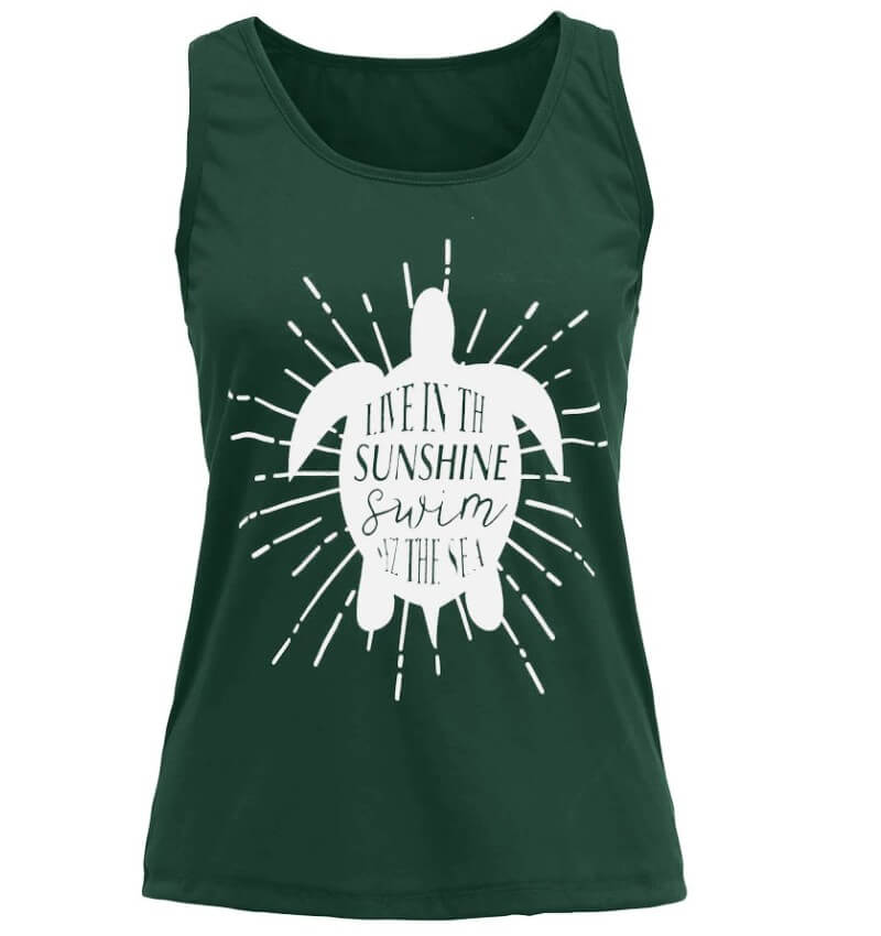 T Shirt Tortue modèle Sunshine Vert