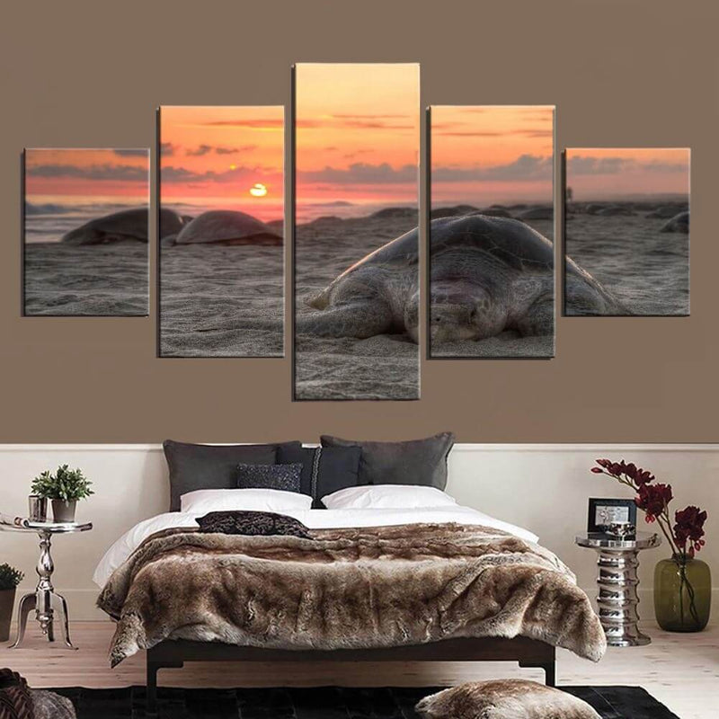 Toile Salon Coucher de Soleil