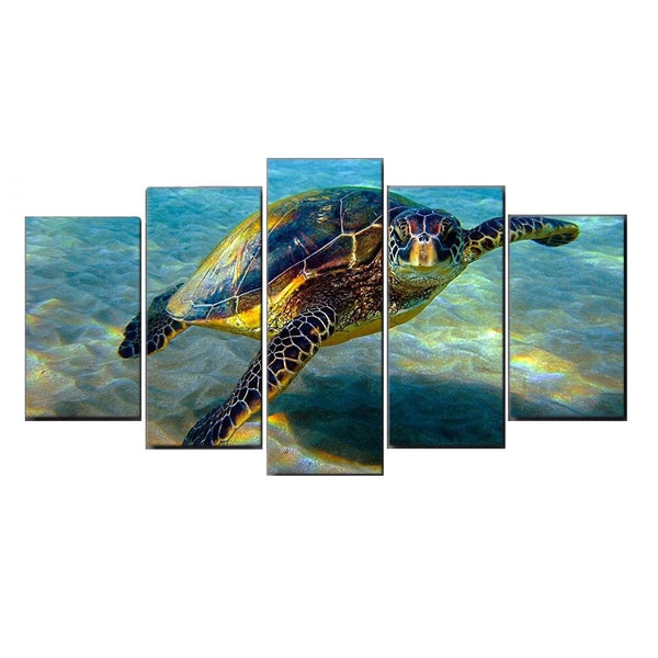 Tableau Tortue Salon Sable Marin