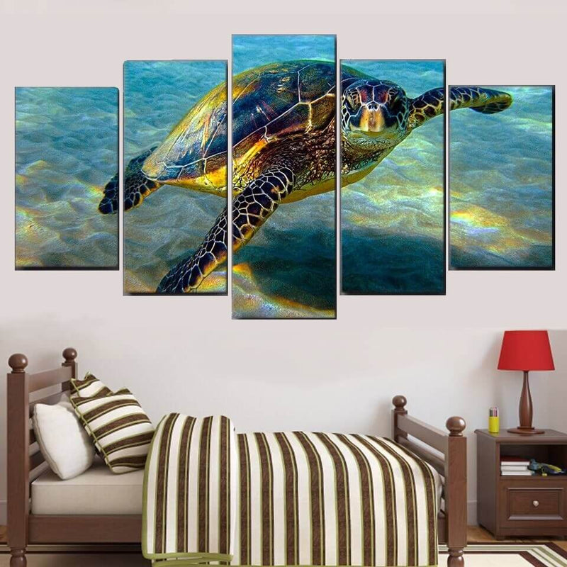 Tableau Tortue Chambre Sable Marin