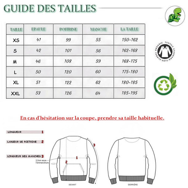Guide des Tailles Pull Maori