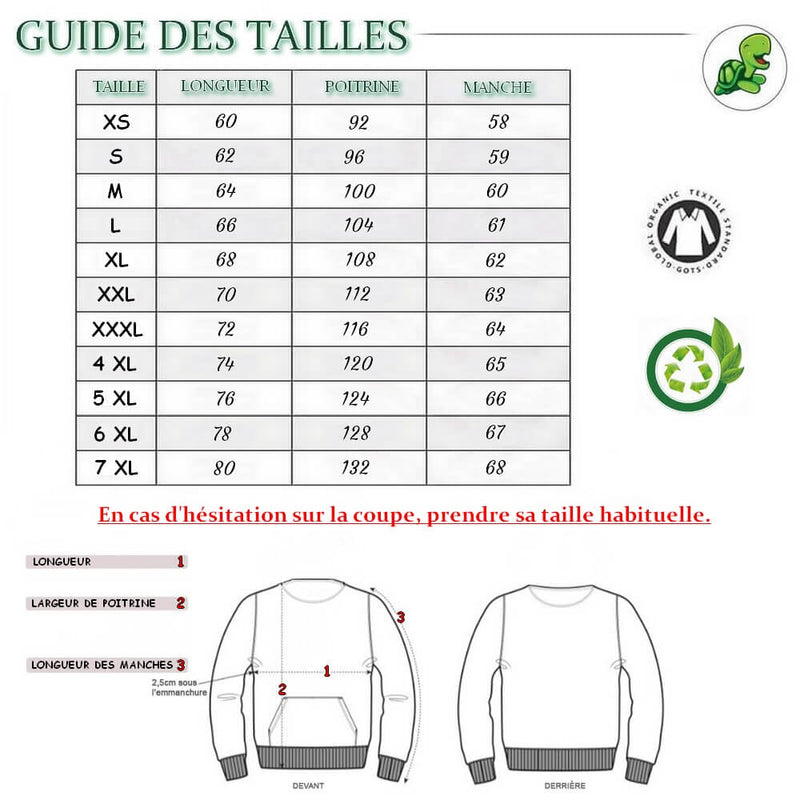 Guide des Tailles Pull Famille Marine