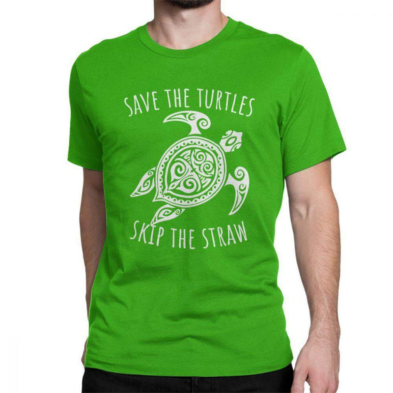 T Shirt Tortue modèle Save the Turtles Vert Clair